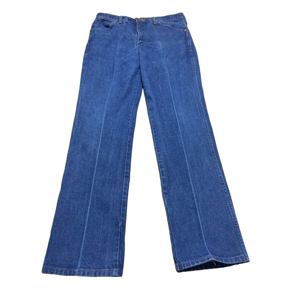 Wrangler 936den Cowboy Cut Jeans Mens 36x34 Blue VTG Made in USA Slim Fit Denim